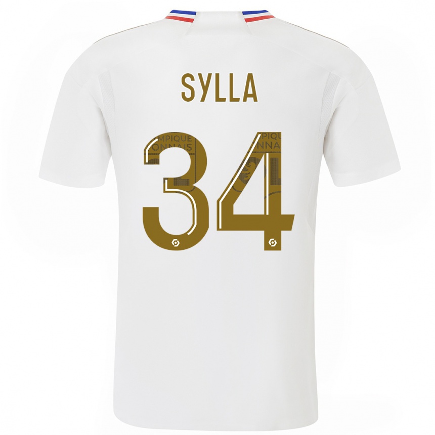 Men  Kysha Sylla #34 White Home Jersey 2023/24 T-Shirt