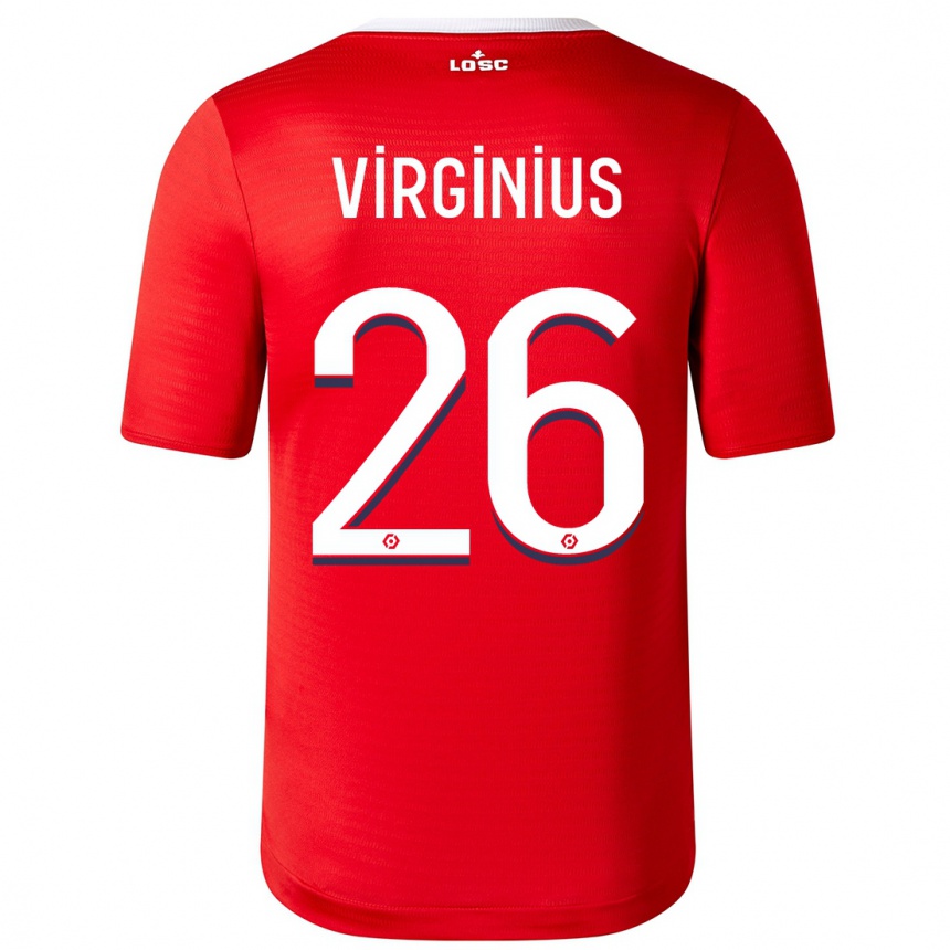 Men  Alan Virginius #26 Red Home Jersey 2023/24 T-Shirt