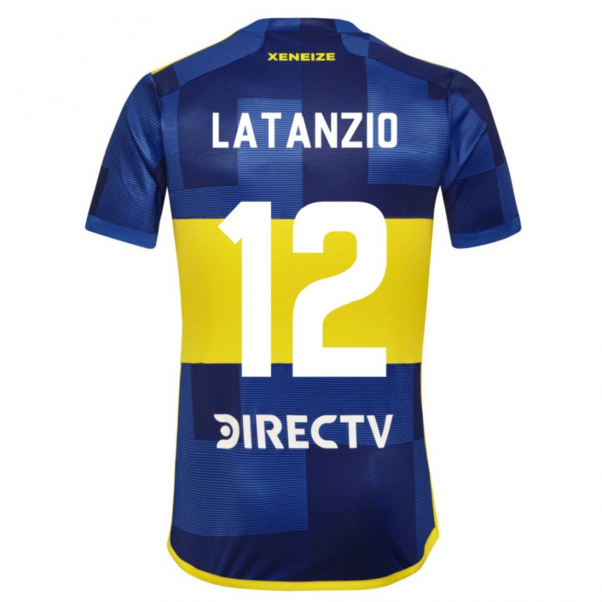 Men  Florencia Latanzio #12 Dark Blue Yellow Home Jersey 2023/24 T-Shirt