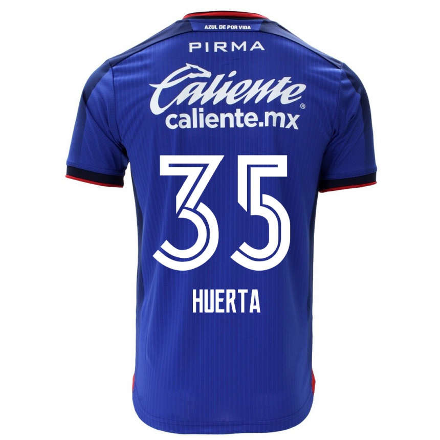 Men  Renata Huerta #35 Blue Home Jersey 2023/24 T-Shirt