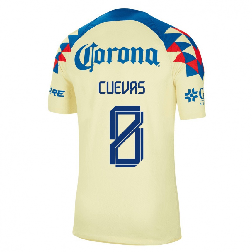 Men  Casandra Cuevas #8 Yellow Home Jersey 2023/24 T-Shirt
