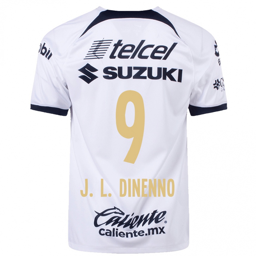 Men  Juan Dinenno #9 White Home Jersey 2023/24 T-Shirt