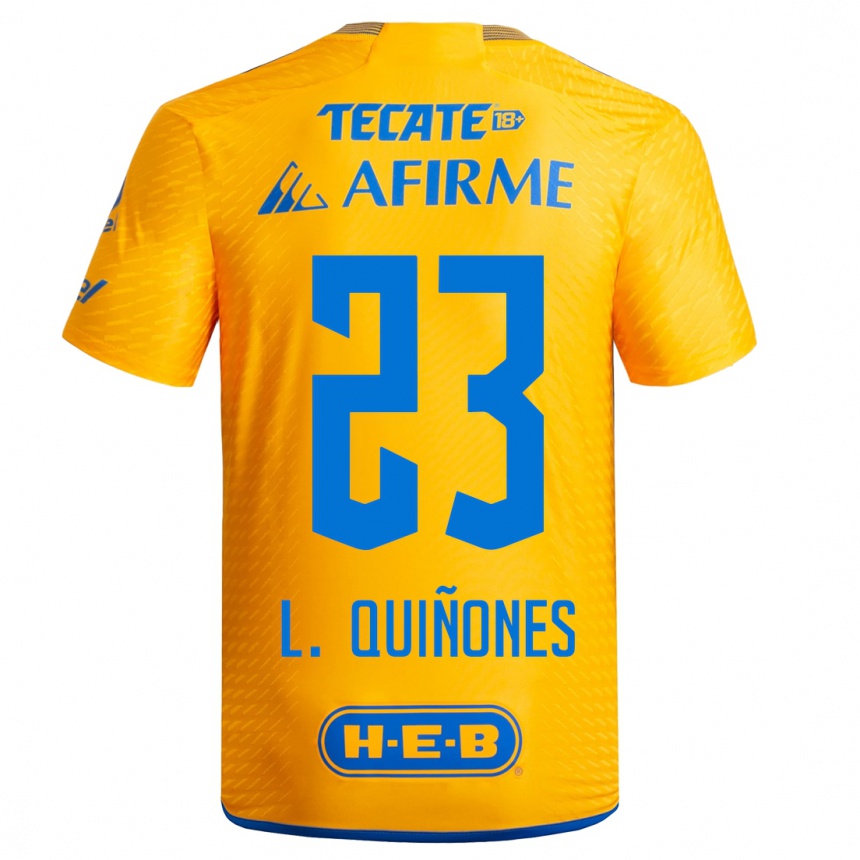 Men  Luis Quinones #23 Yellow Home Jersey 2023/24 T-Shirt