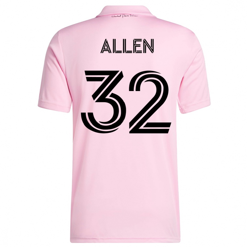 Men  Noah Allen #32 Pink Home Jersey 2023/24 T-Shirt