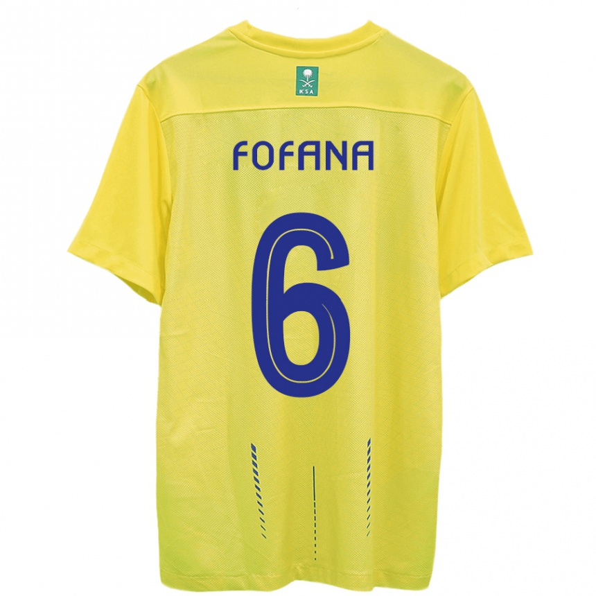 Men  Seko Fofana #6 Yellow Home Jersey 2023/24 T-Shirt