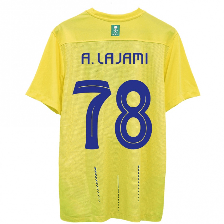 Men  Ali Lajami #78 Yellow Home Jersey 2023/24 T-Shirt