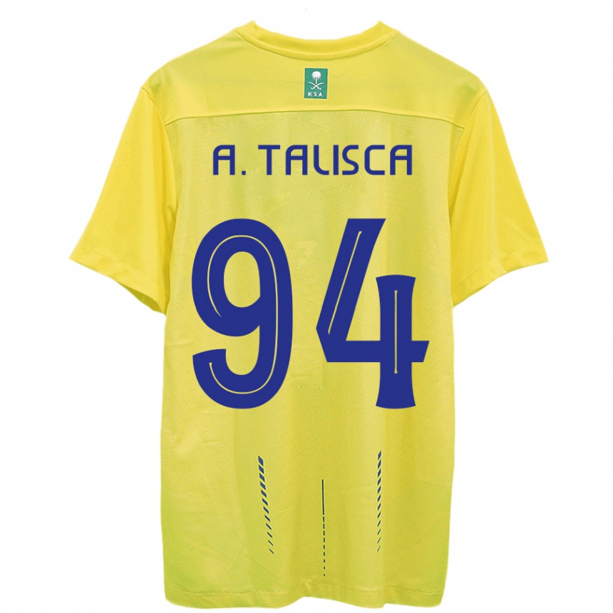 Men  Talisca #94 Yellow Home Jersey 2023/24 T-Shirt