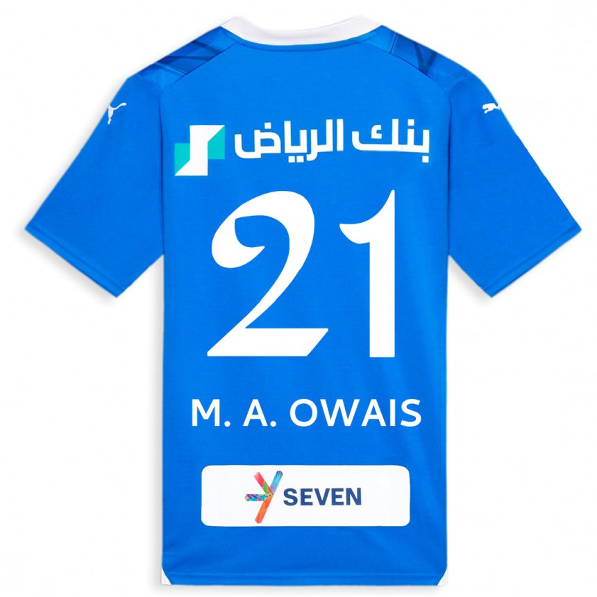 Men  Mohammed Al-Owais #21 Blue Home Jersey 2023/24 T-Shirt