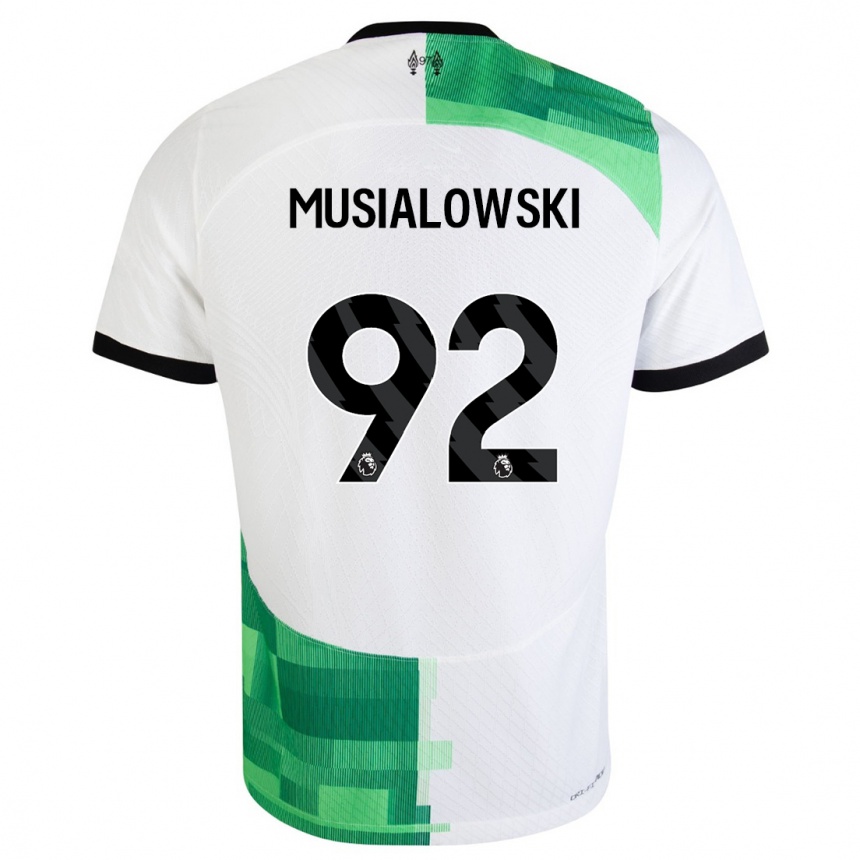 Men  Mateusz Musialowski #92 White Green Away Jersey 2023/24 T-Shirt