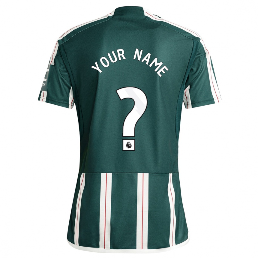 Men  Your Name #0 Dark Green Away Jersey 2023/24 T-Shirt