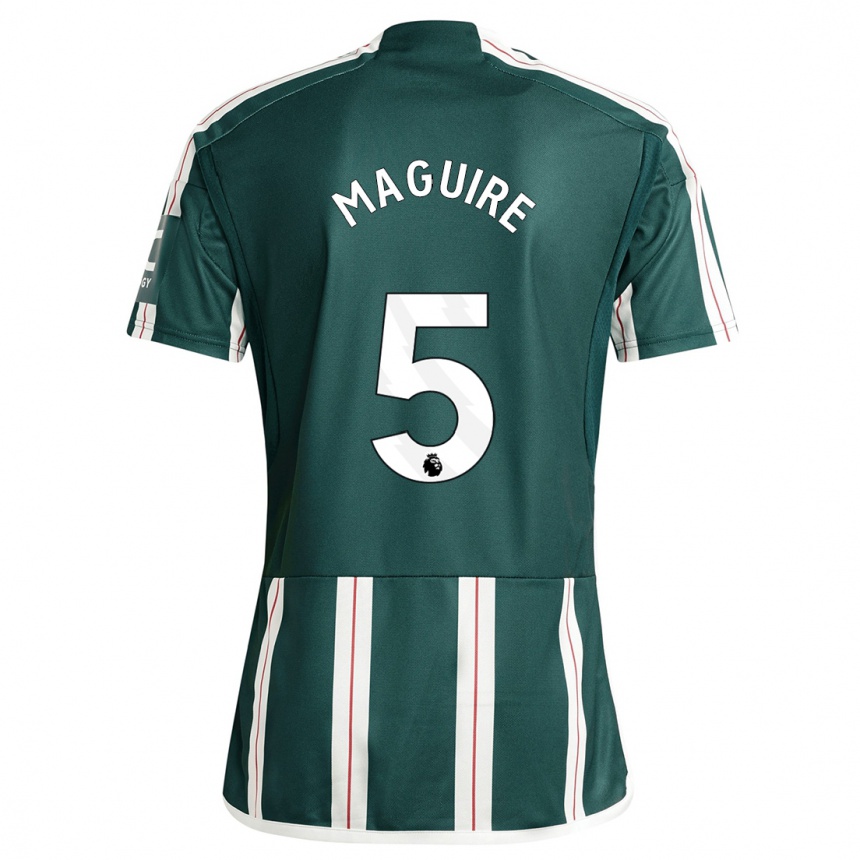 Men  Harry Maguire #5 Dark Green Away Jersey 2023/24 T-Shirt