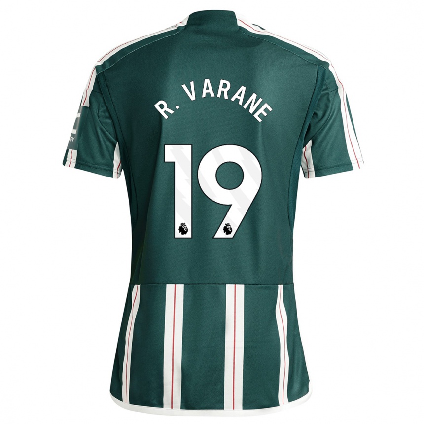 Men  Raphael Varane #19 Dark Green Away Jersey 2023/24 T-Shirt