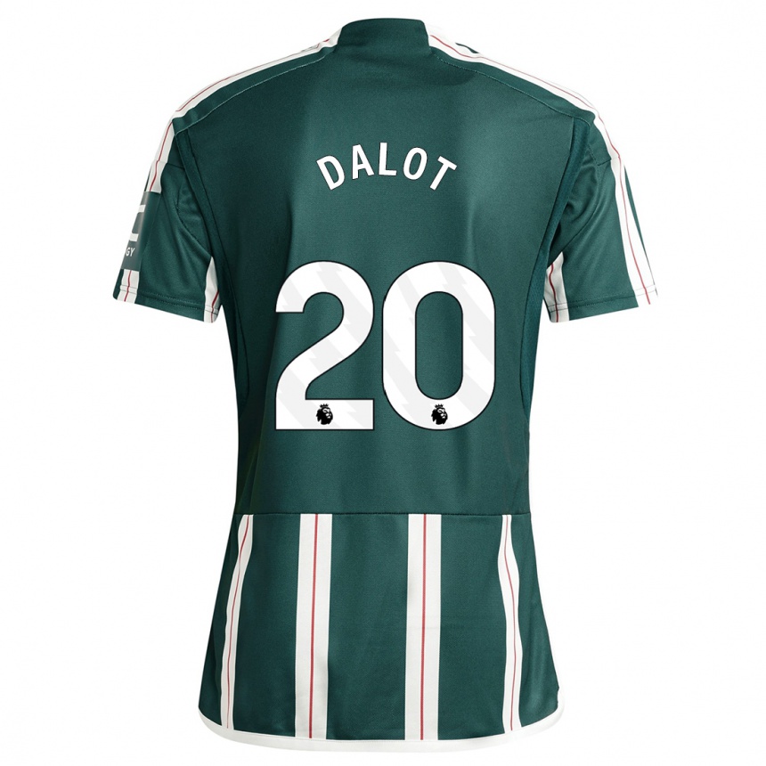 Men  Diogo Dalot #20 Dark Green Away Jersey 2023/24 T-Shirt