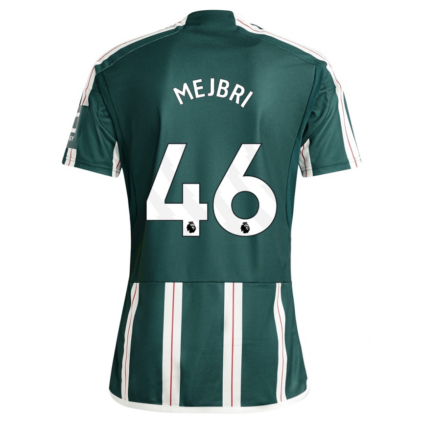 Men  Hannibal Mejbri #46 Dark Green Away Jersey 2023/24 T-Shirt