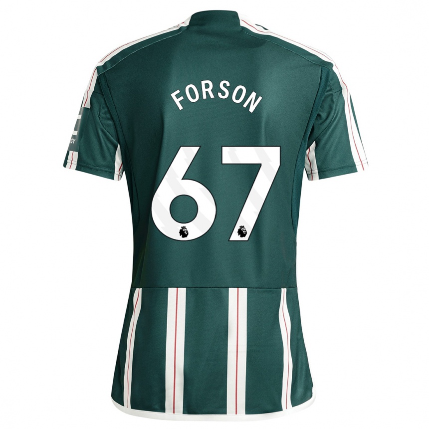 Men  Omari Forson #67 Dark Green Away Jersey 2023/24 T-Shirt