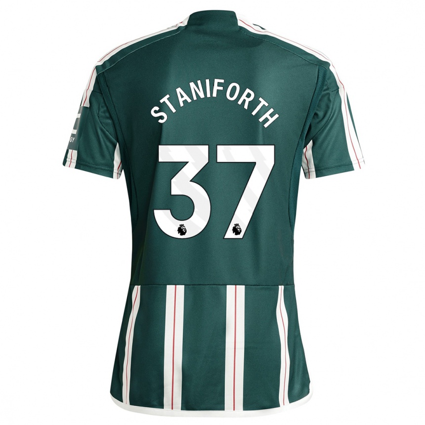 Men  Lucy Staniforth #37 Dark Green Away Jersey 2023/24 T-Shirt