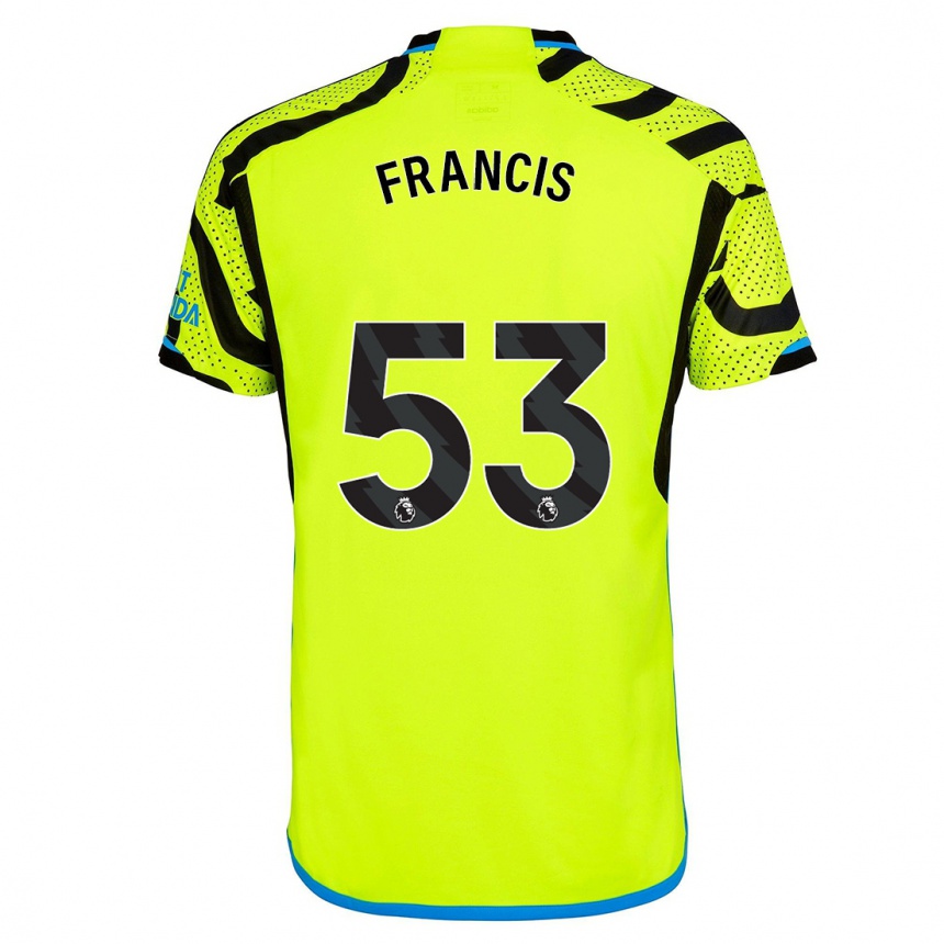 Men  Jack Henry Francis #53 Yellow Away Jersey 2023/24 T-Shirt