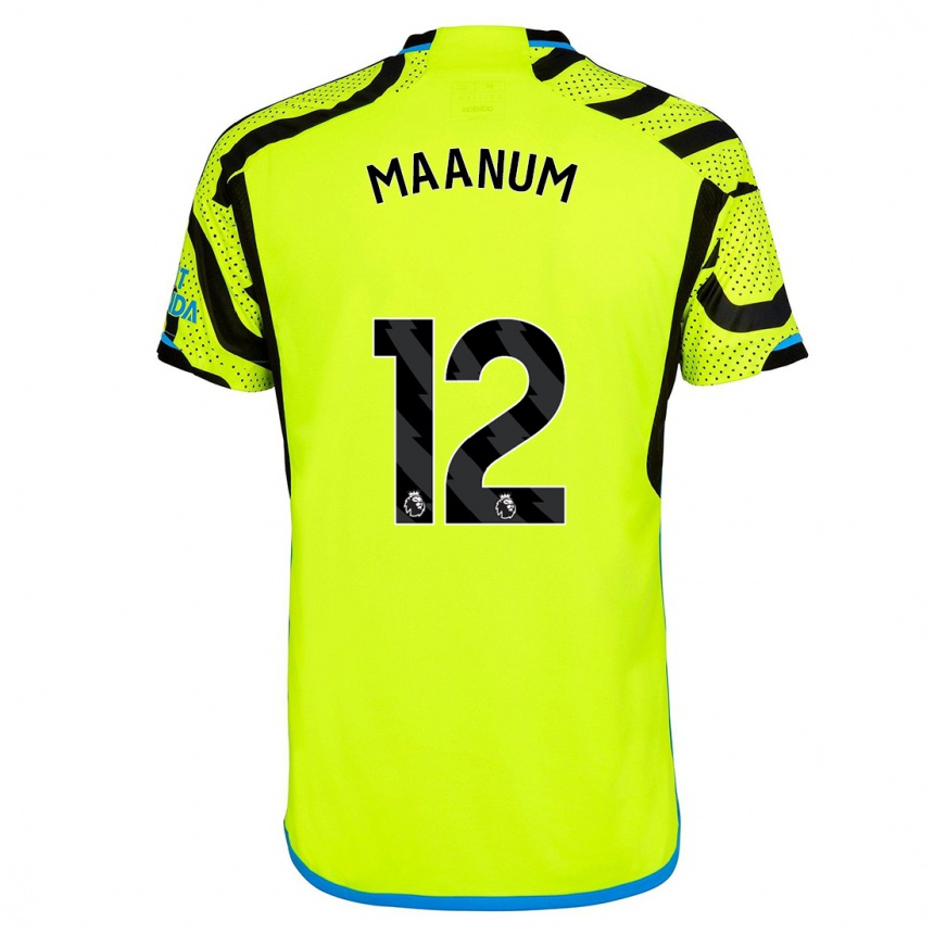 Men  Frida Maanum #12 Yellow Away Jersey 2023/24 T-Shirt