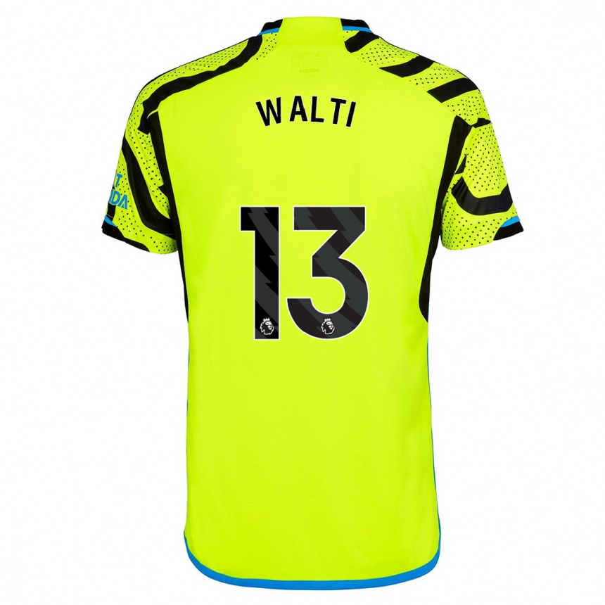 Men  Lia Walti #13 Yellow Away Jersey 2023/24 T-Shirt