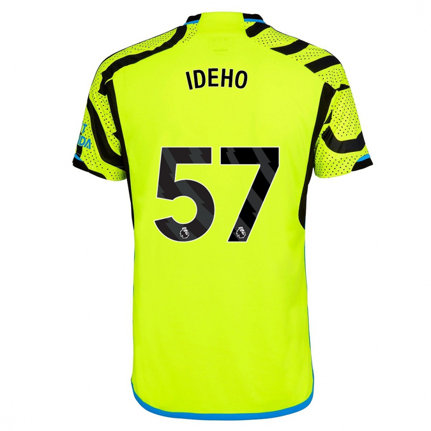 Men  Joel Ideho #57 Yellow Away Jersey 2023/24 T-Shirt