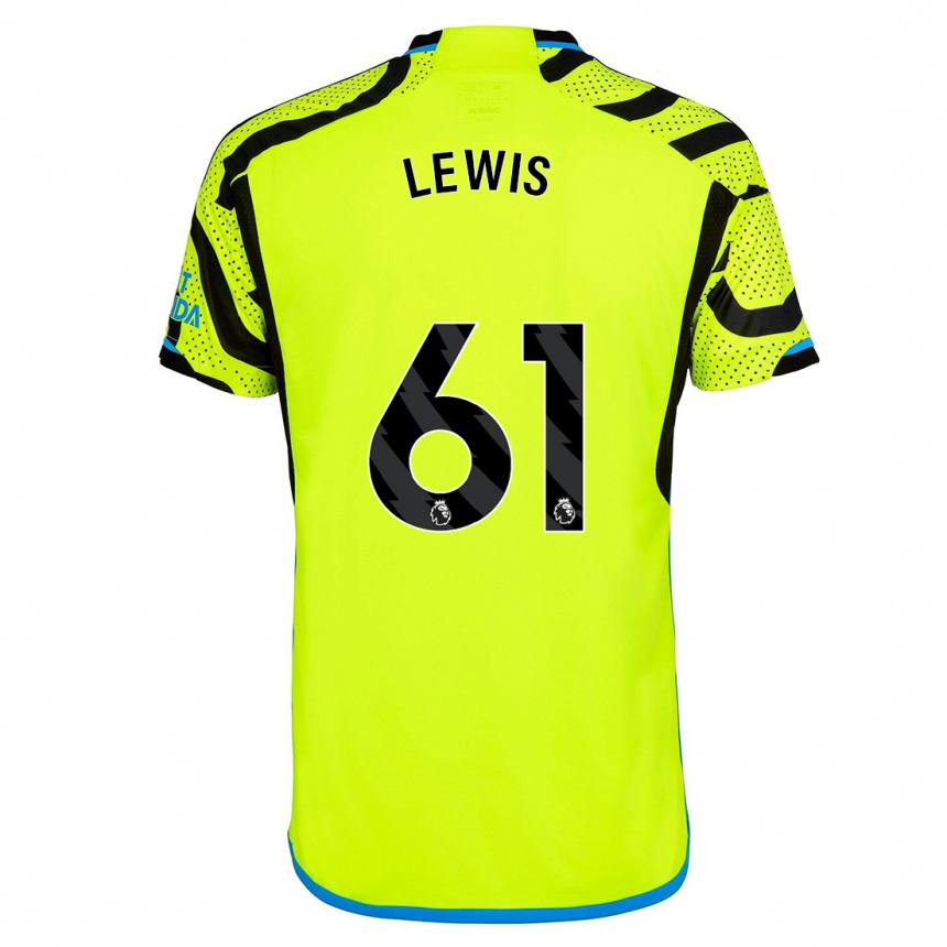 Men  George Lewis #61 Yellow Away Jersey 2023/24 T-Shirt