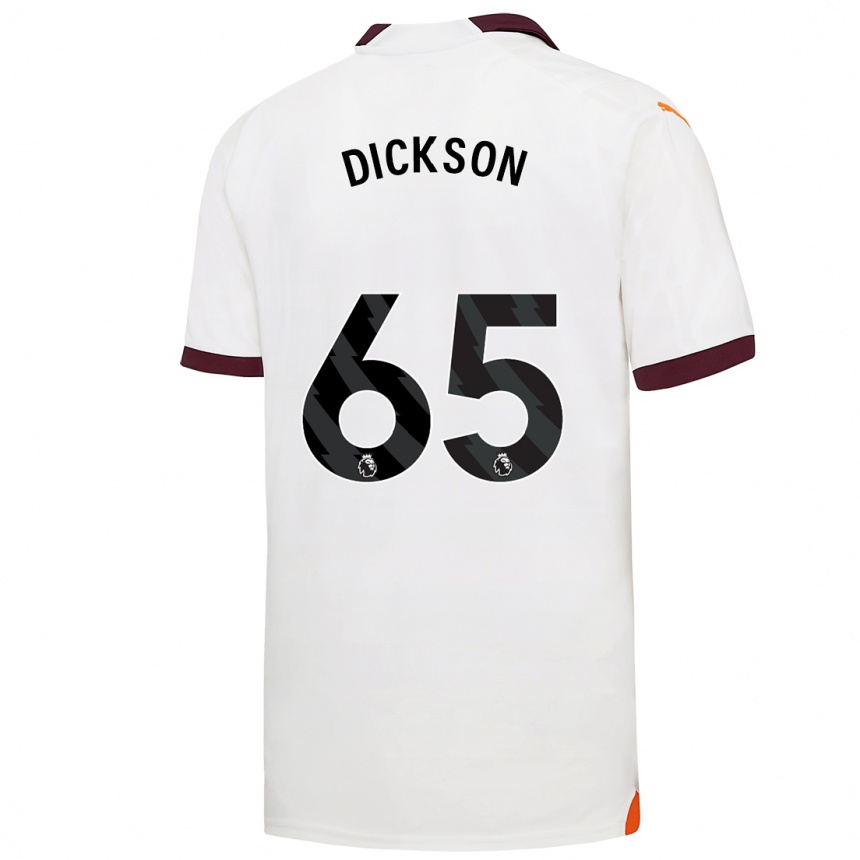 Men  Will Dickson #65 White Away Jersey 2023/24 T-Shirt