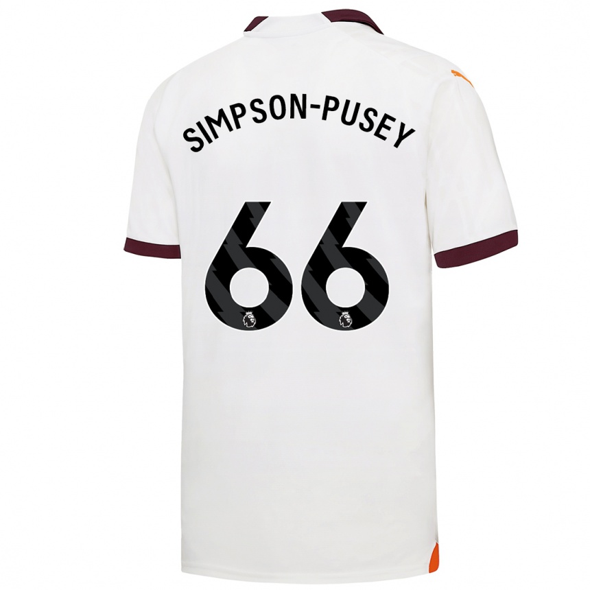 Men  Jahmai Simpson-Pusey #66 White Away Jersey 2023/24 T-Shirt