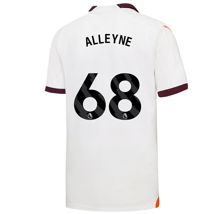 Men  Max Alleyne #68 White Away Jersey 2023/24 T-Shirt