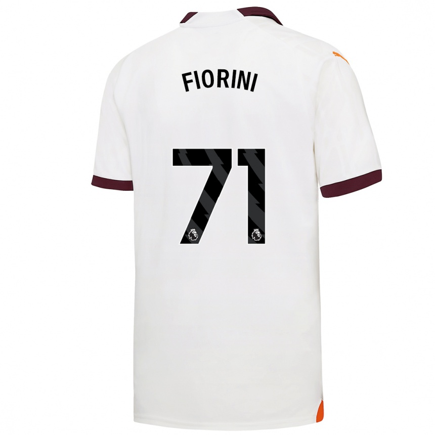 Men  Lewis Fiorini #71 White Away Jersey 2023/24 T-Shirt