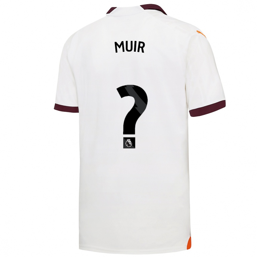 Men  Ashton Muir #0 White Away Jersey 2023/24 T-Shirt