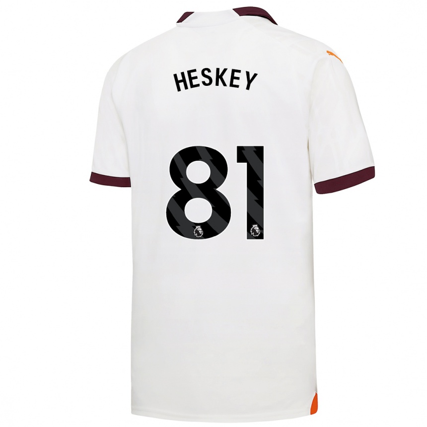 Men  Jaden Heskey #81 White Away Jersey 2023/24 T-Shirt