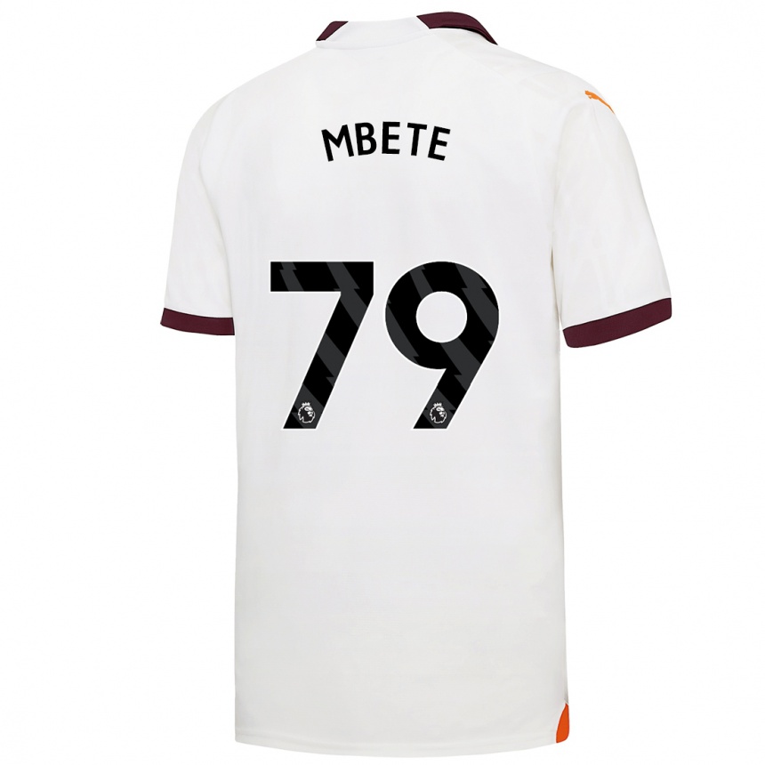 Men  Luke Mbete #79 White Away Jersey 2023/24 T-Shirt