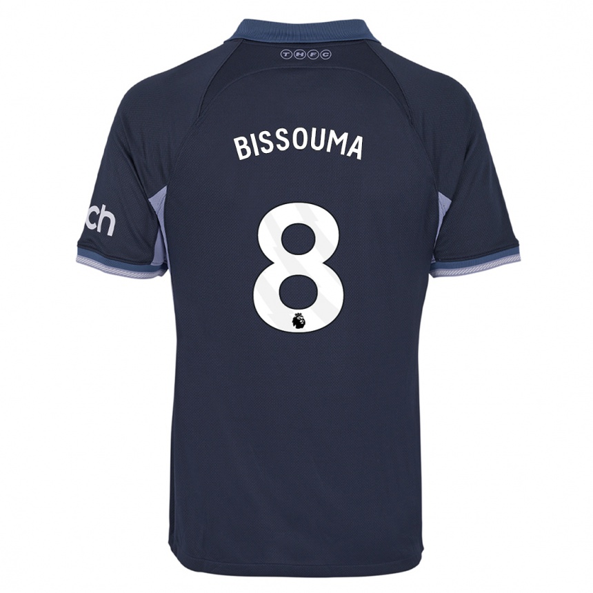 Men  Yves Bissouma #8 Dark Blue Away Jersey 2023/24 T-Shirt