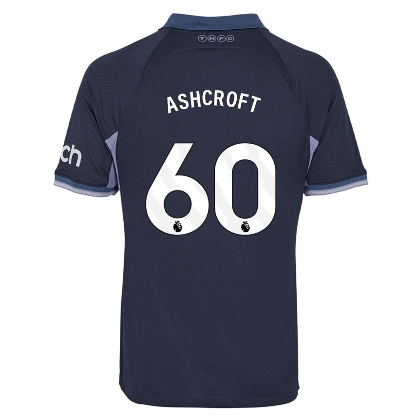 Men  Tyrell Ashcroft #60 Dark Blue Away Jersey 2023/24 T-Shirt