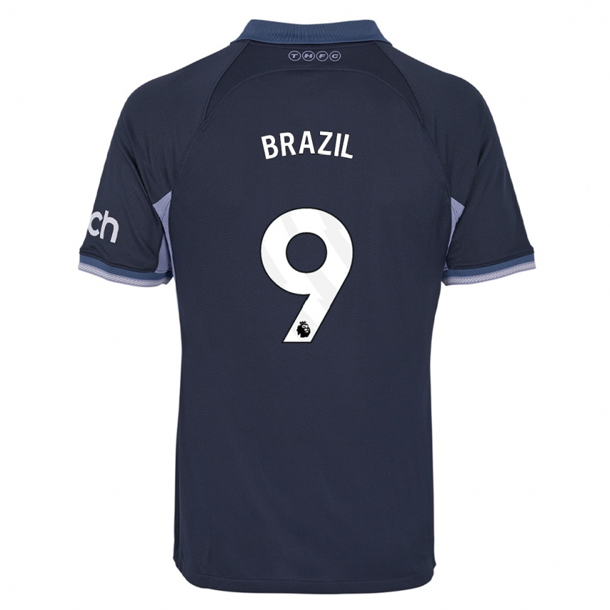 Men  Ellie Brazil #9 Dark Blue Away Jersey 2023/24 T-Shirt