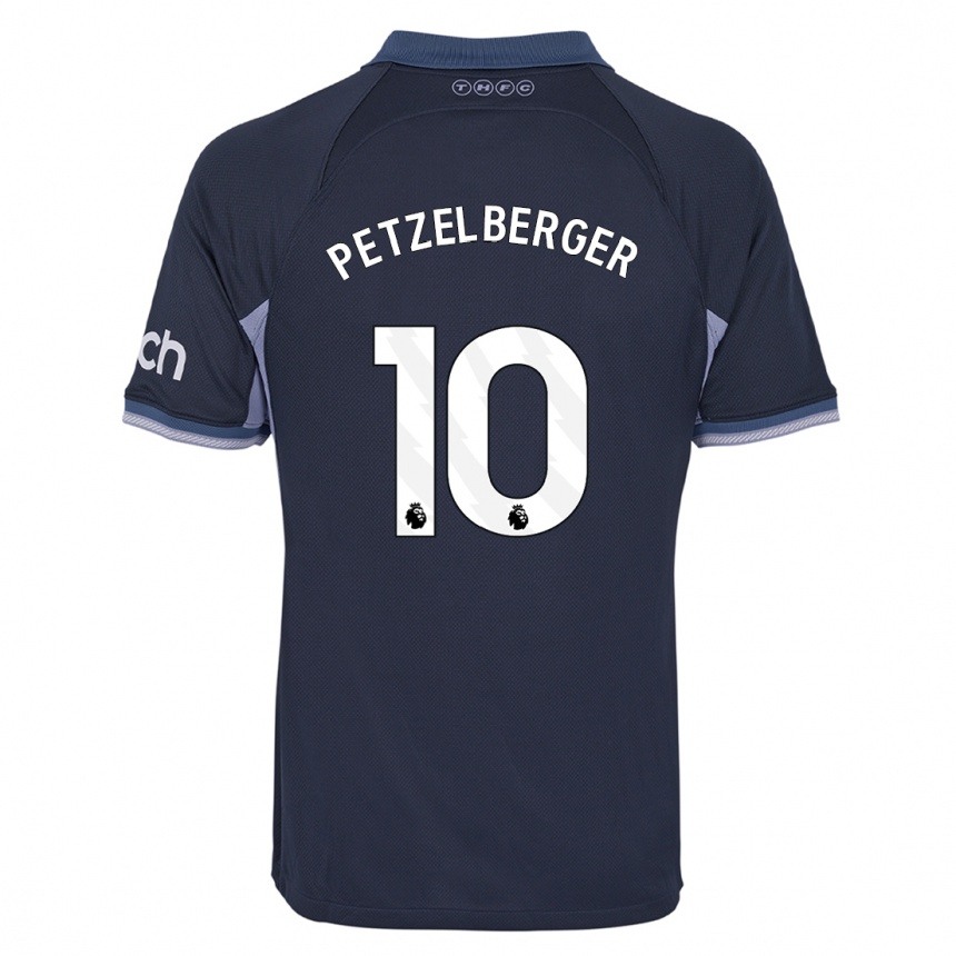 Men  Ramona Petzelberger #10 Dark Blue Away Jersey 2023/24 T-Shirt