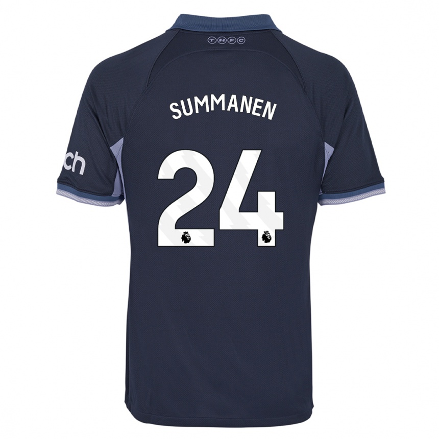 Men  Eveliina Summanen #24 Dark Blue Away Jersey 2023/24 T-Shirt