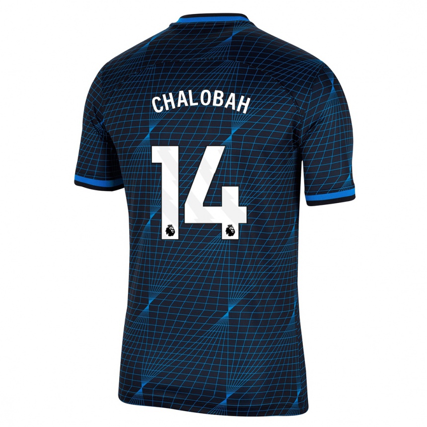 Men  Trevoh Chalobah #14 Dark Blue Away Jersey 2023/24 T-Shirt