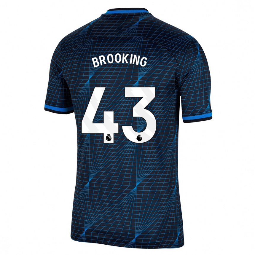 Men  Josh Brooking #43 Dark Blue Away Jersey 2023/24 T-Shirt