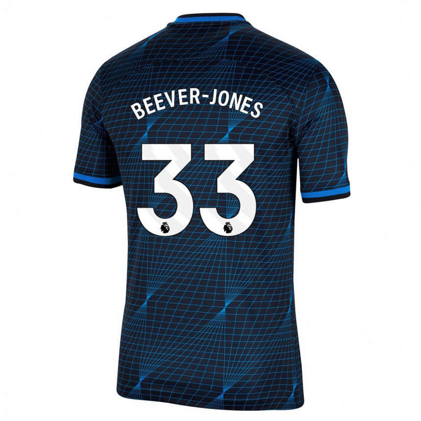 Men  Aggie Beever-Jones #33 Dark Blue Away Jersey 2023/24 T-Shirt