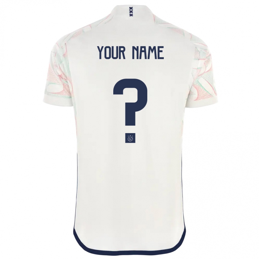 Men  Your Name #0 White Away Jersey 2023/24 T-Shirt