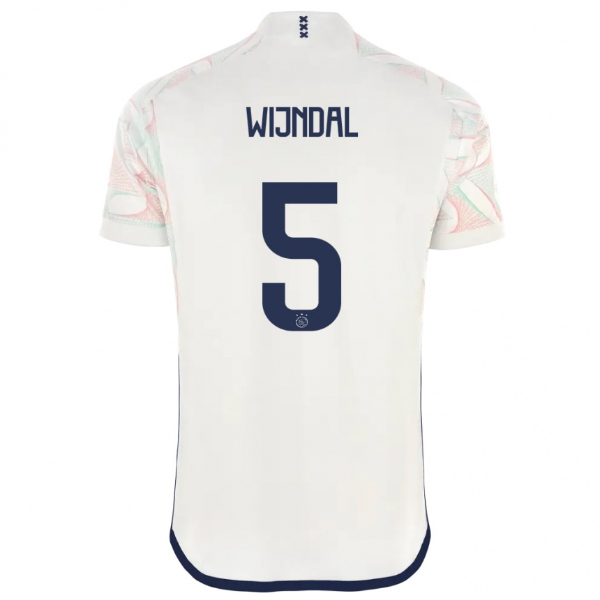 Men  Owen Wijndal #5 White Away Jersey 2023/24 T-Shirt