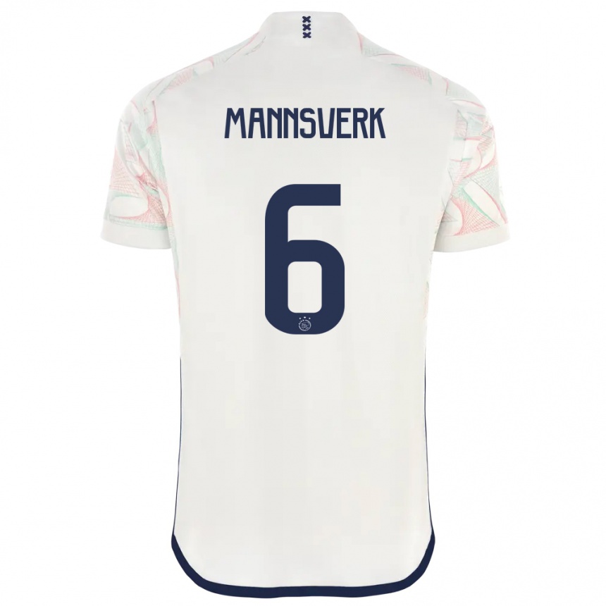 Men  Sivert Mannsverk #6 White Away Jersey 2023/24 T-Shirt