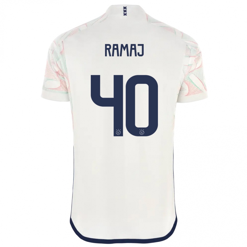 Men  Diant Ramaj #40 White Away Jersey 2023/24 T-Shirt