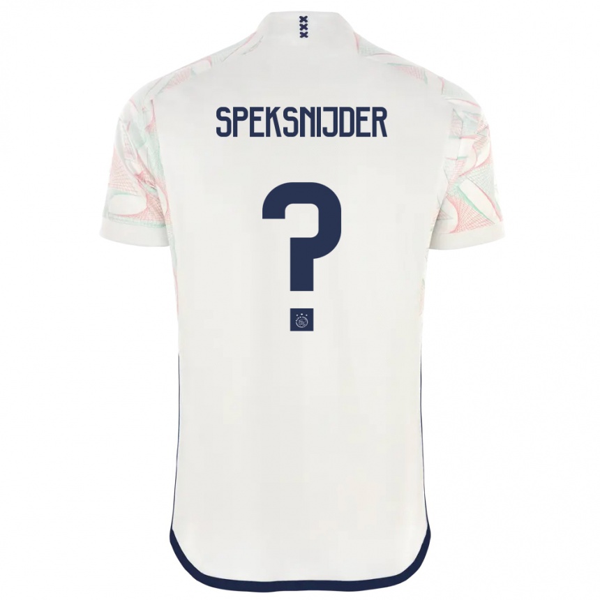 Men  Rico Speksnijder #0 White Away Jersey 2023/24 T-Shirt