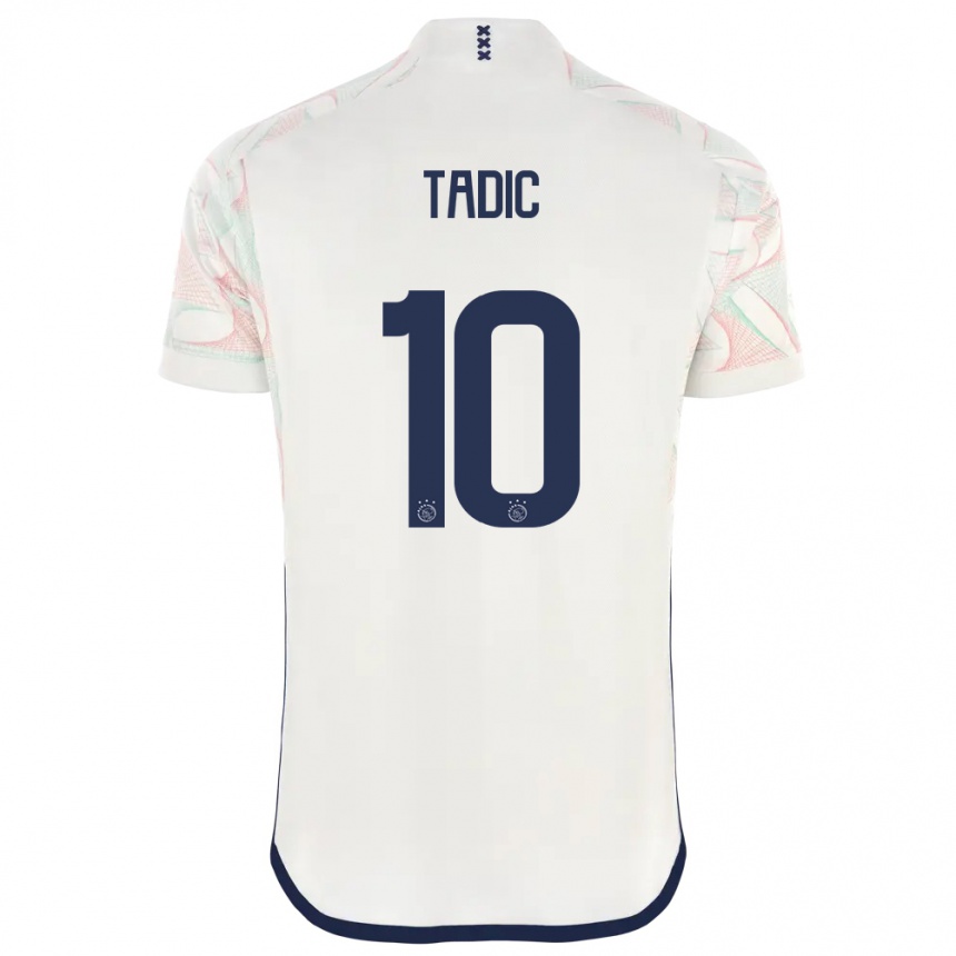 Men  Dusan Tadic #10 White Away Jersey 2023/24 T-Shirt