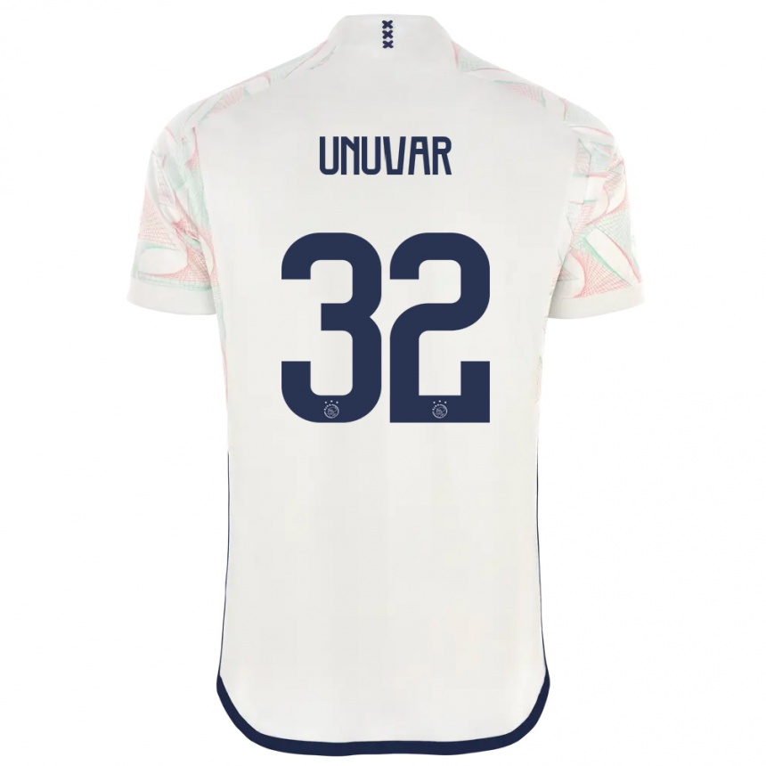 Men  Naci Unuvar #32 White Away Jersey 2023/24 T-Shirt