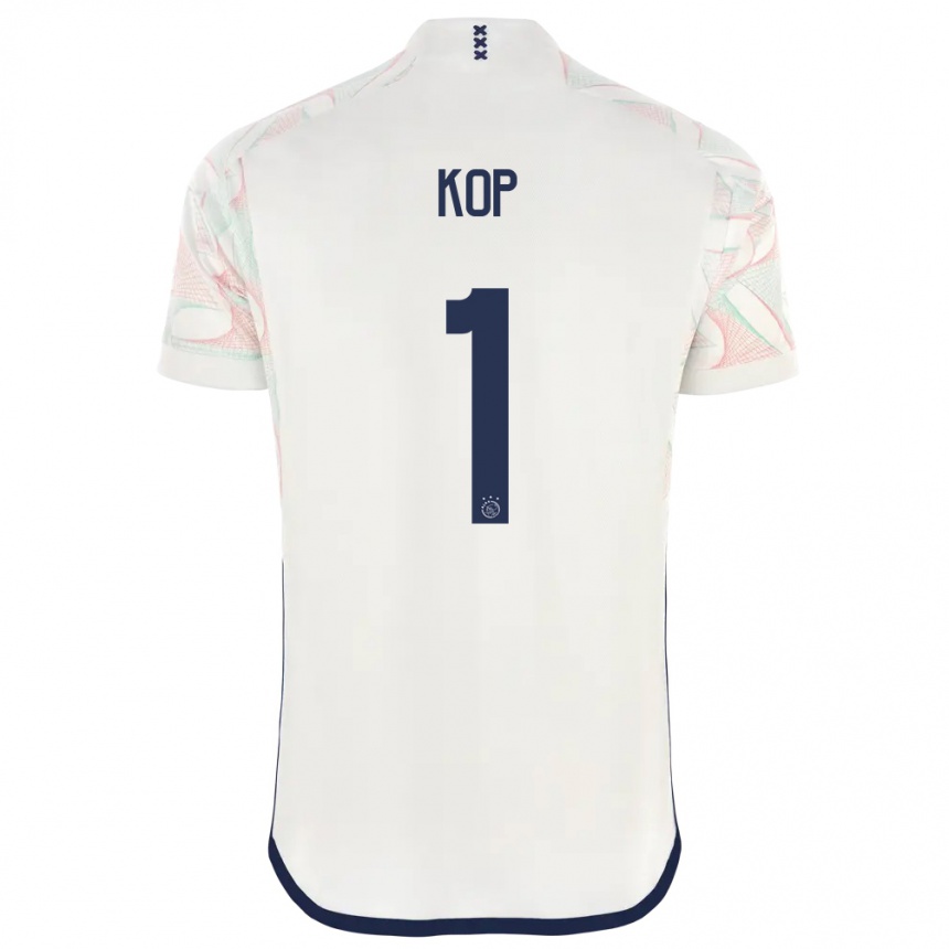 Men  Lize Kop #1 White Away Jersey 2023/24 T-Shirt