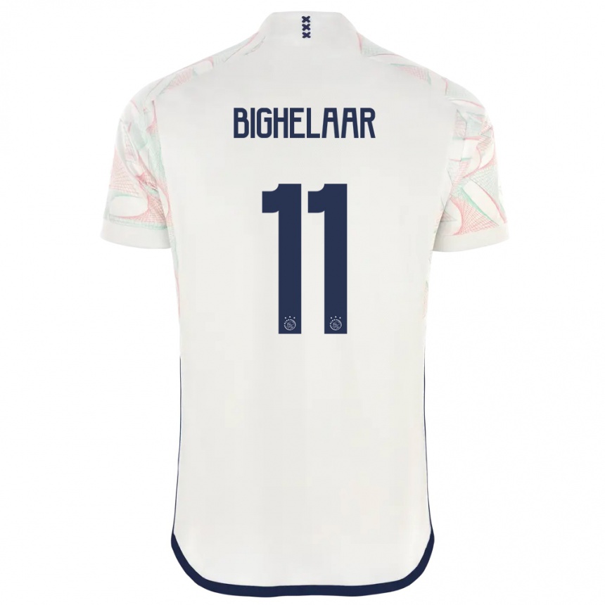 Men  Marjolijn Van Den Bighelaar #11 White Away Jersey 2023/24 T-Shirt