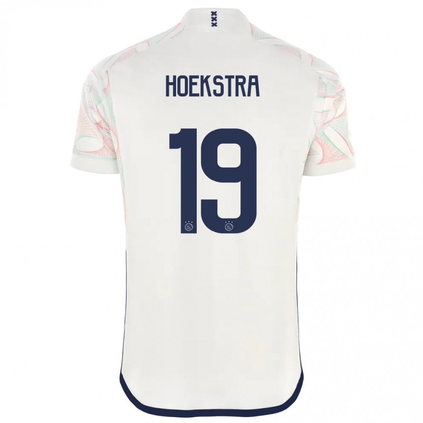 Men  Tiny Hoekstra #19 White Away Jersey 2023/24 T-Shirt